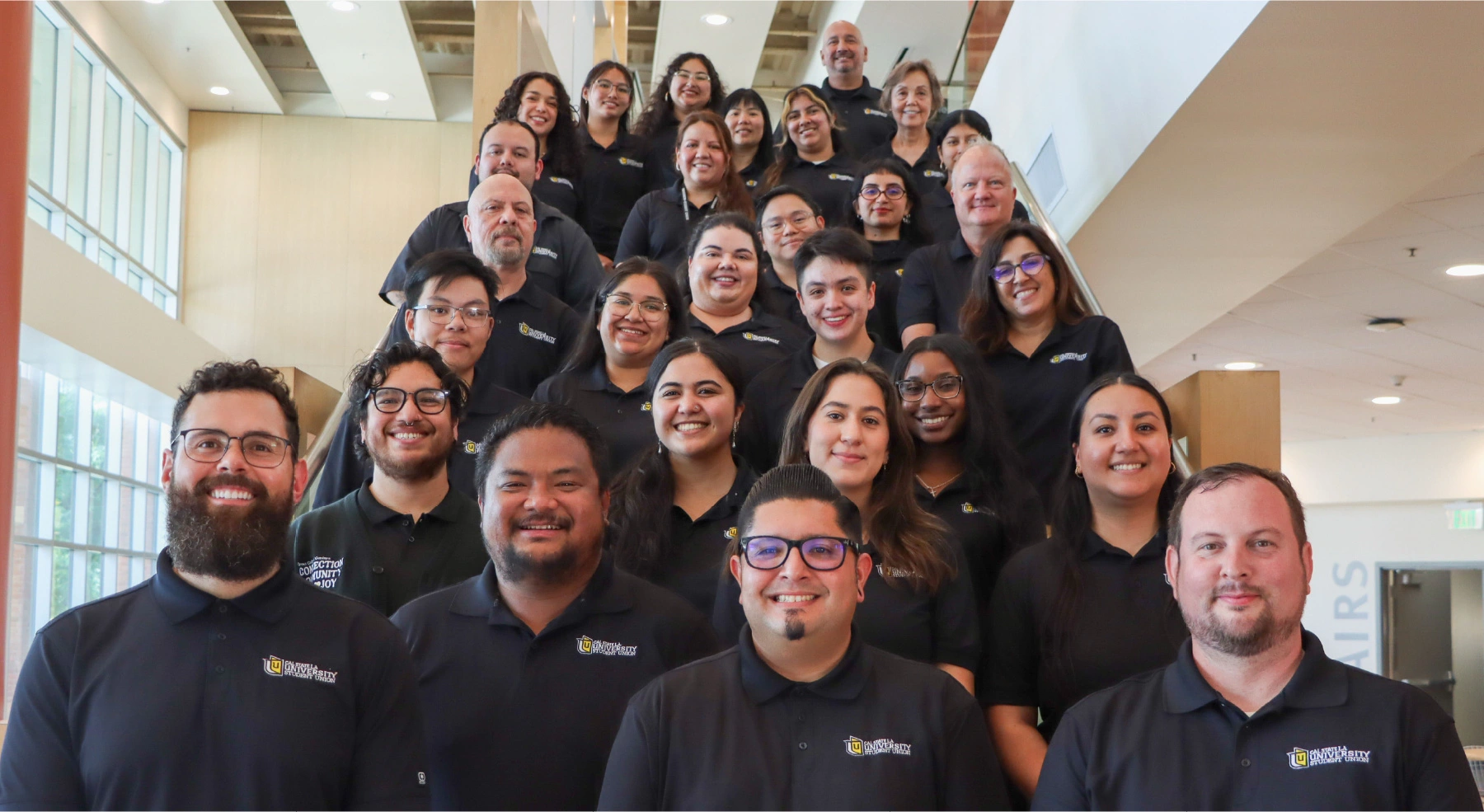 group photo of full time u-su staff