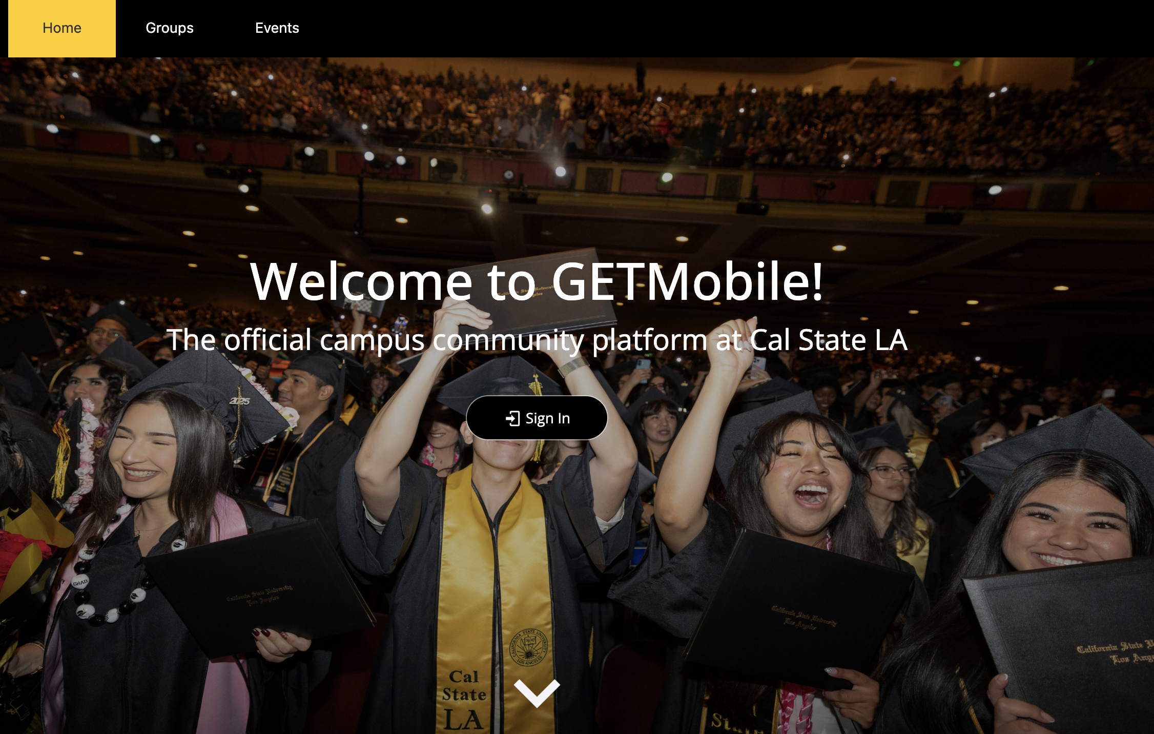 screenshot of The Nest homepage