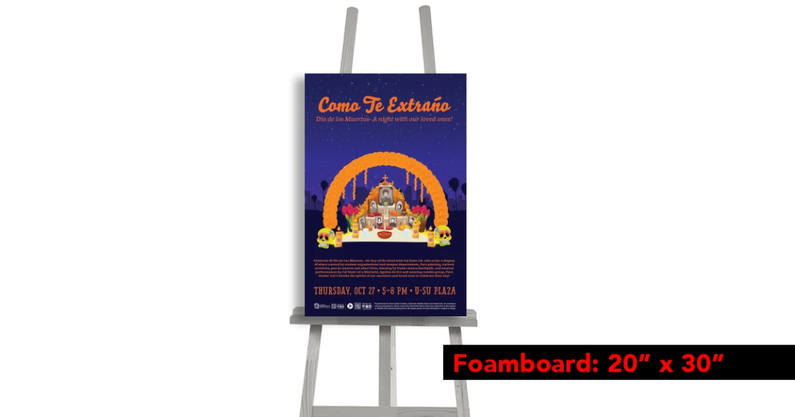 foam board 20 inches by 30 inches